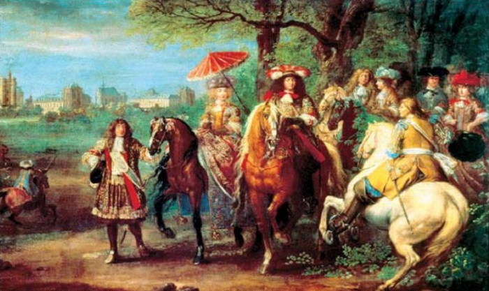Зонтики стали популярными в XVI веке во Франуии. | Фото: zaz.gendocs.ru.