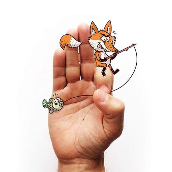 Fox and Fish - буква F.