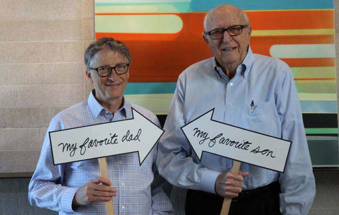 Билл Гейтс со своим отцом.