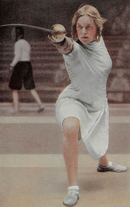 Фото из газеты: Хелена Майер на Олимпийских играх в Лос-Анжелесе, 1932 г.