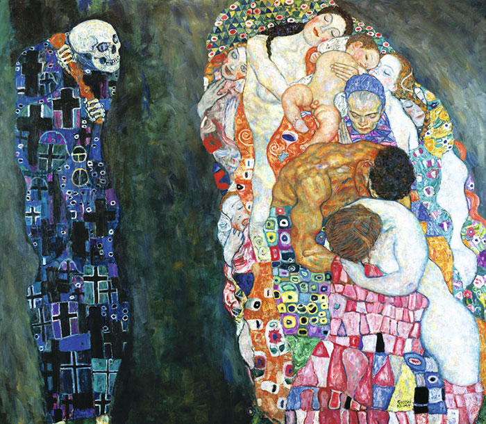 Смерть и жизнь. Густав Климт. 1908г.