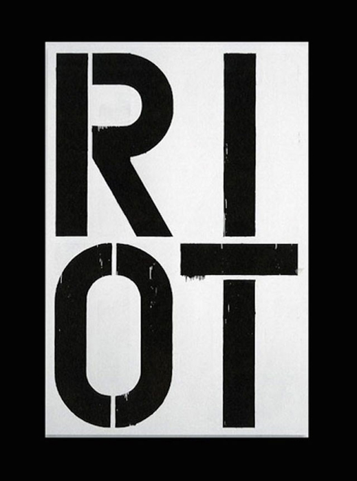 *Riot (1990)* Christopher Wool.