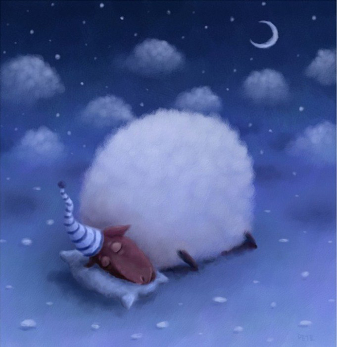 Спящая овечка. Автор: Rob Scotton.