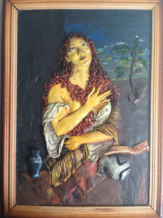 Кающаяся Мария Магдалина: пластилиновая версия картины Тициана.