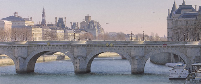 9 mouettes et les vedettes du Pont Neuf. Автор: Thierry Duval.
