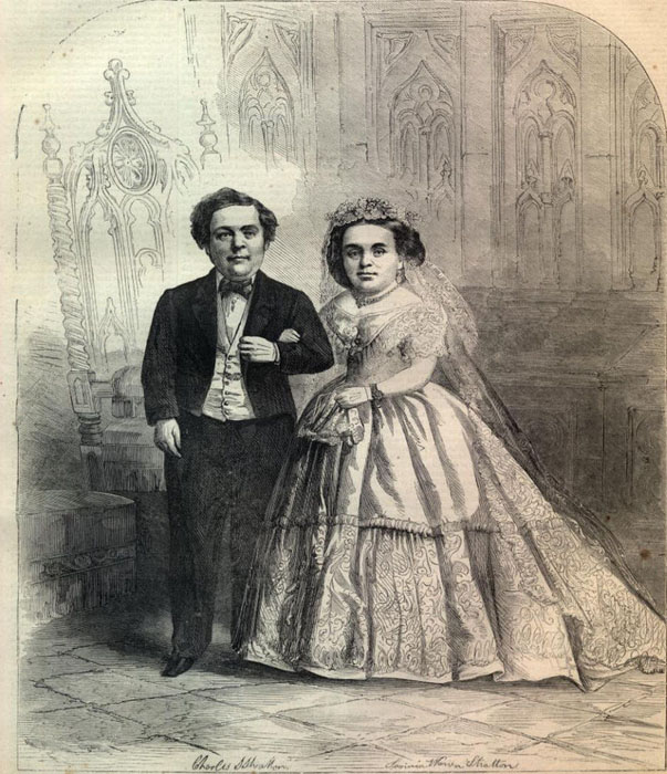 Новобрачные на обложке журнала Харперс Викли 21 февраля 1863г.