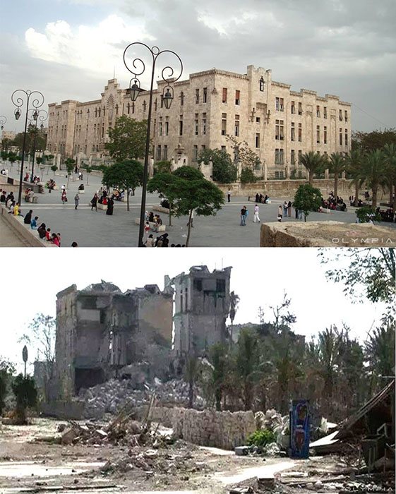 Археологический комплекс перед замком в Алеппо.