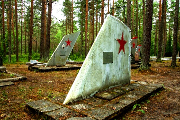 Кладбище советских летчиков на севере Эстонии.
