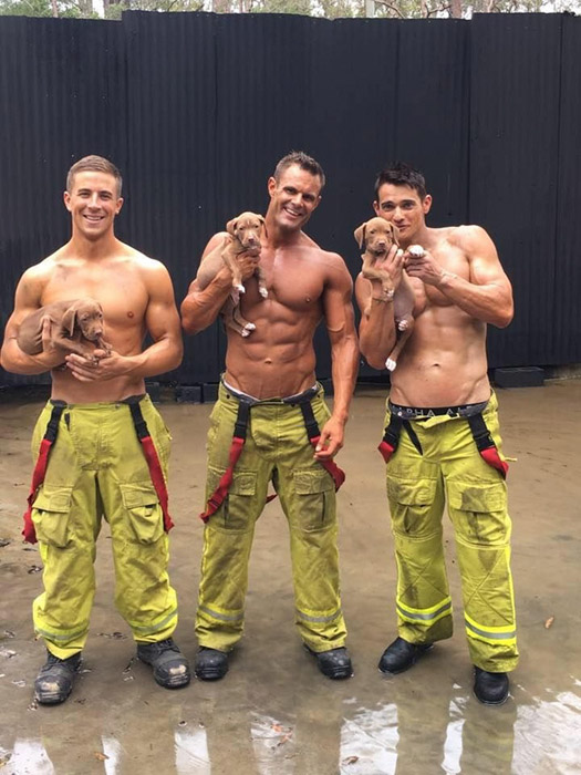 Фотографии для календаря с пожарными Австралии.