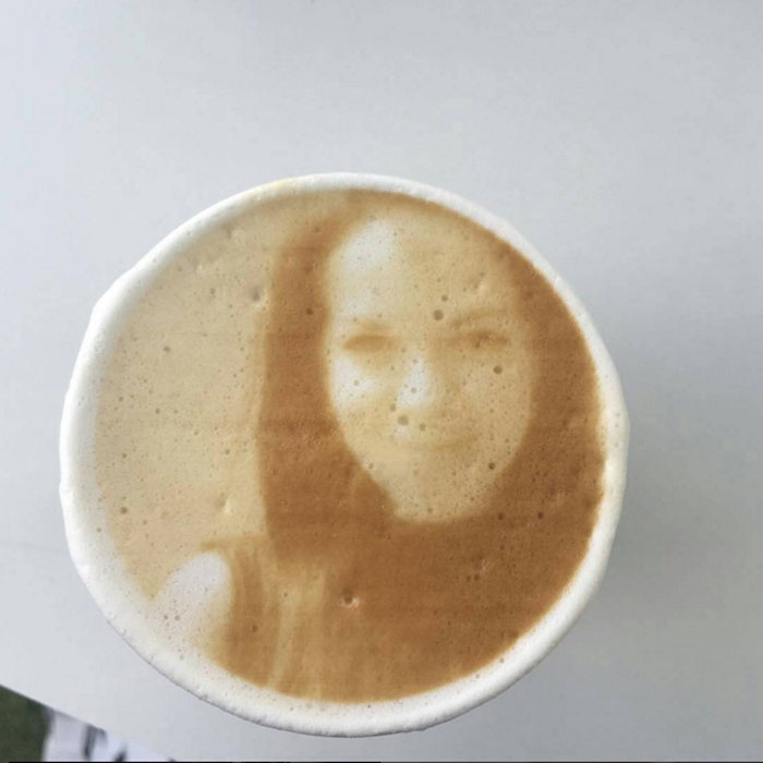 Фотография из кофе.  Instagram coffeeripples.