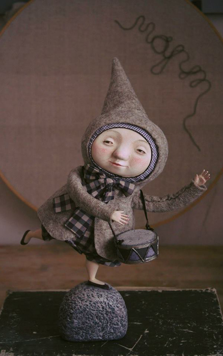 Март. Авторские куклы Марины Глебовой.