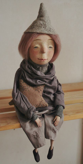 Маленький домашний эльф Метте.  Авторские куклы Марины Глебовой.