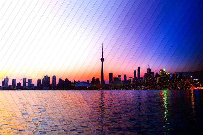 Торонто: коллаж из 40 фотографий, снятых с разницей в 1 час 53 минуты.