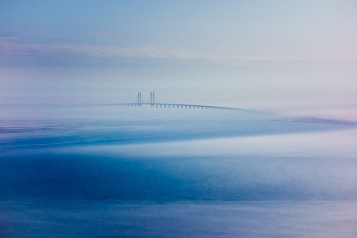 Эресуннский мост, соединяющий Копенгаген в Дании и Мальмё в Швеции.