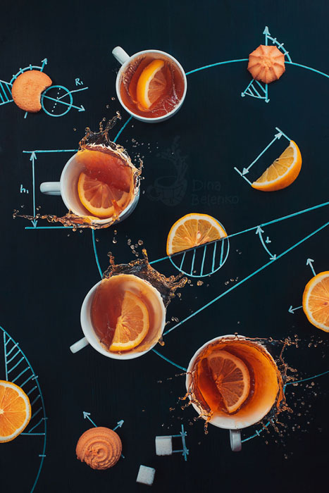 Эксперимент с чаем с лимоном. Фото: Dina Belenko.
