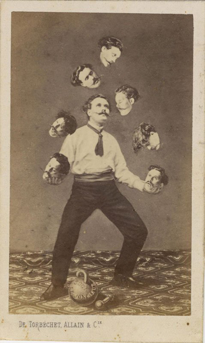 Мужчина, жонглирующий своей головой. 1880г. Автор: Saint Thomas D’Aquin.