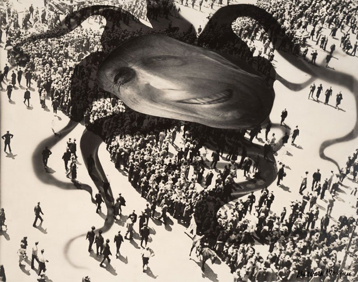 Уильям Херст над людьми. 1939 г. Автор: Barbara Morgan (США).