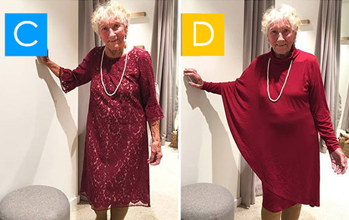 93-летняя невеста не может определиться с выбором свадебного платья.