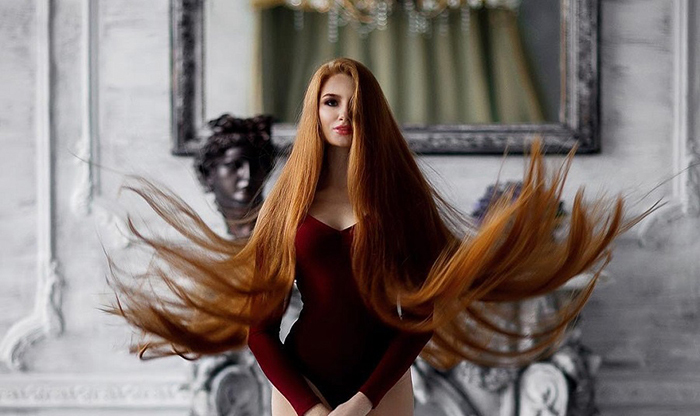 Удивительно красивые волосы Анастасии Сидоровой. Instagram sidorovaanastasiya.