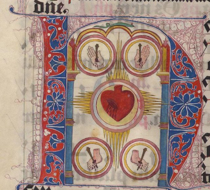 Изображение сердца, XV век.