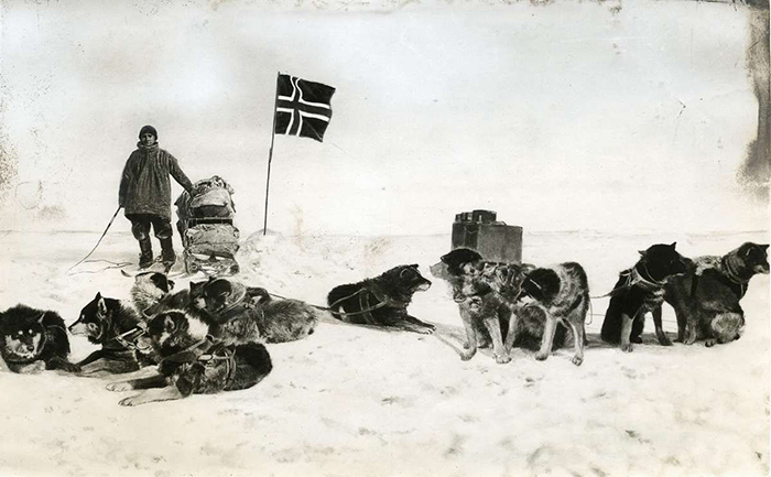 Норвежская экспедиция во главе с Роальдом Амундсеном.