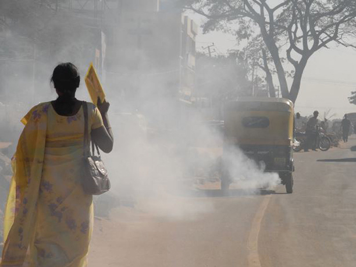 Проблема с загрязнением воздуха в Индии.