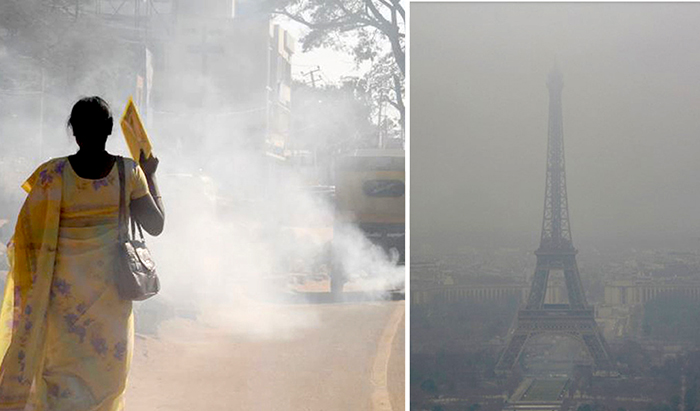 Загрязнение воздуха по всему миру.