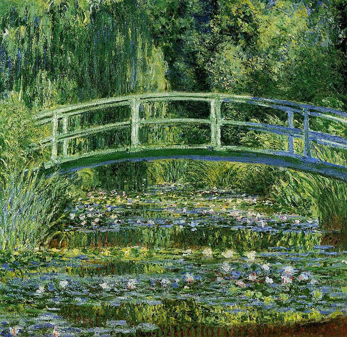 Клод Моне *Водяные лилии и японский мостик*, 1897-99гг. 