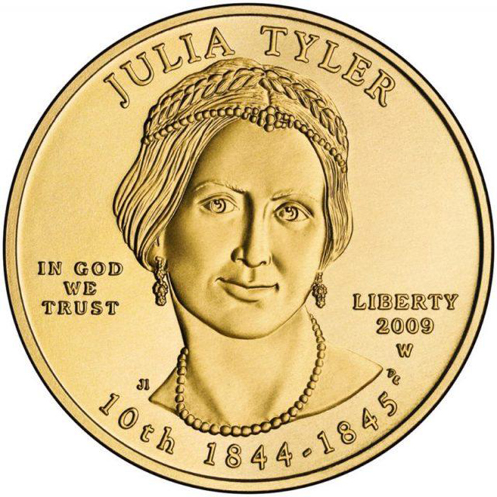 Монета с Джулией Тайлер.