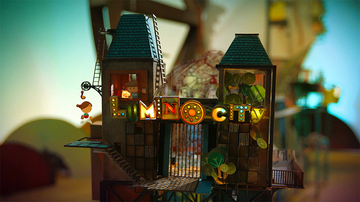 Волшебный город в игре Lumino City.