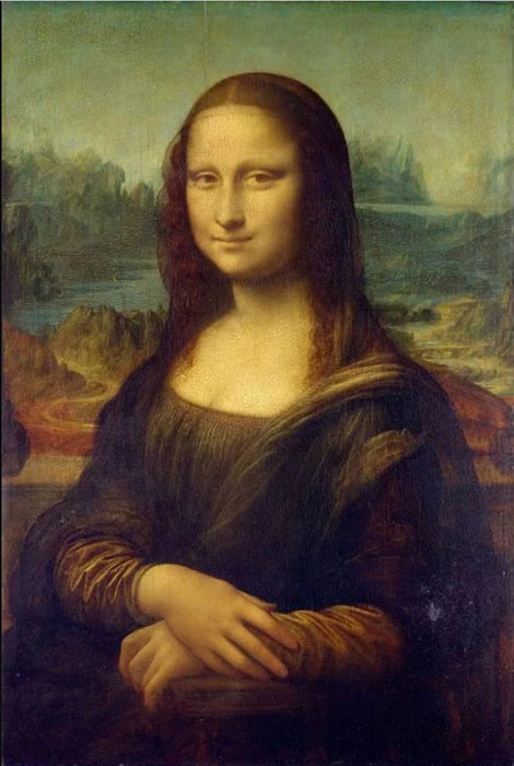Мона Лиза в исполнении Леонардо Да Винчи.