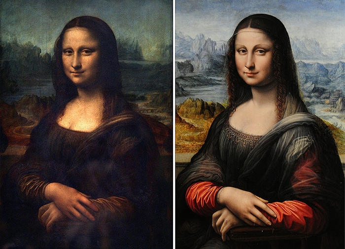 Мона Лиза в Лувре и Мона Лиза в Прадо.