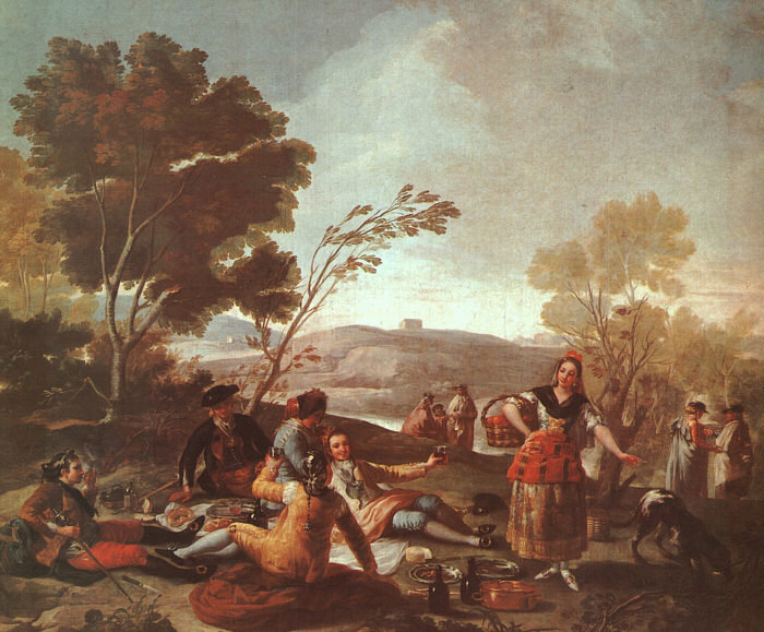 Франциско де Гойя *Picnic En La Ribera Del Manzanares* (Пикник на берегах Мансанарес), 1776г.