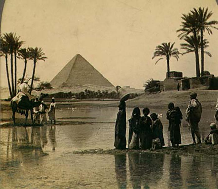 Открытка с пирамидами, XIX век.