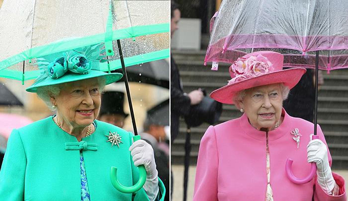 Королева и зонтики.