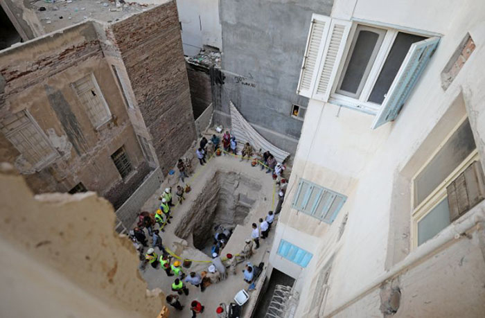 Саркофаг нашли во время копания грунта под фундамент нового здания.