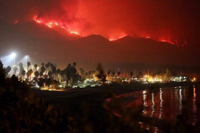 Пожары в Калифорнии.