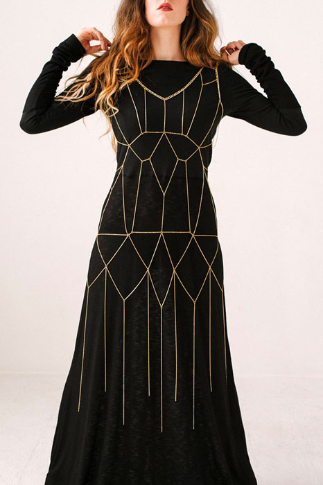 Платье с цепочками Gatsby.  Автор: Iron Oxide.