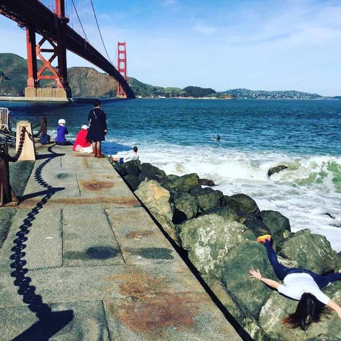 Возле моста Золотые Ворота в Сан Франциско.  Instagram stefdies.