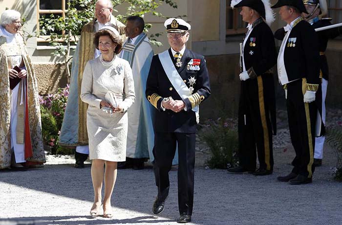 Король Карл XVI Густав и его жена королева Сильвия.