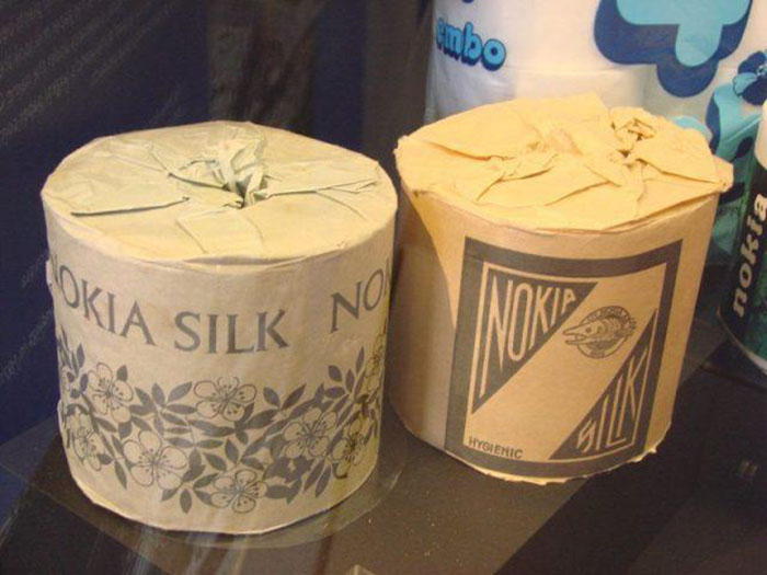 Рулоны туалетной бумаги, выпущенной компанией Nokia в 1960-х.
