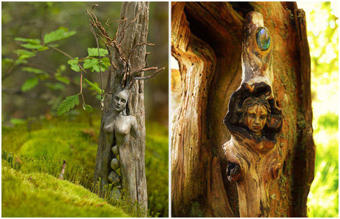 Удивительные скульптуры из дерева.