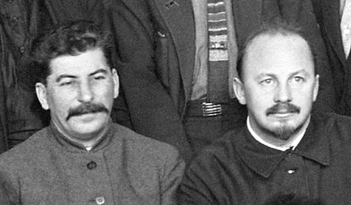 Сталин и Бухарин.