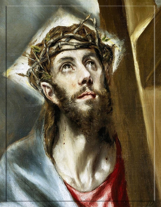 Крупный план картины Эль Греко «Христос, несущий крест» (около 1602 года). / Фото: Wikimedia Commons