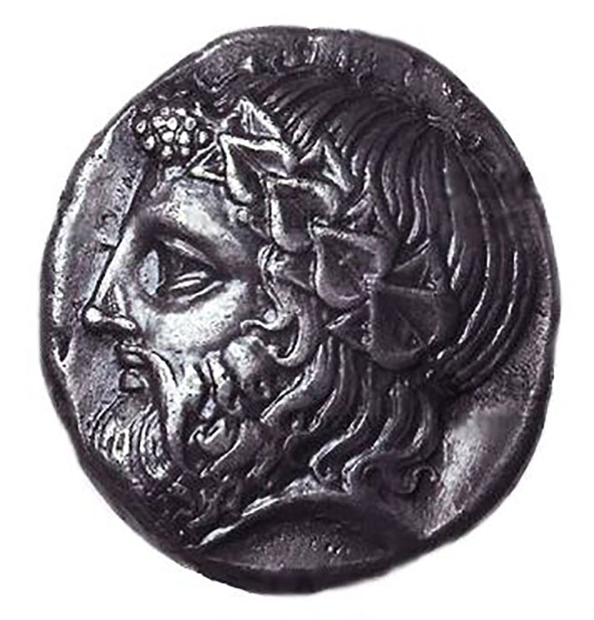Монета с изображением тирана Дионисия.