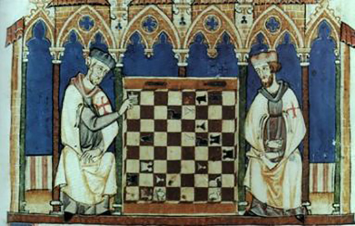 Средневековое изображение Великого магистра Ордена тамплиеров.