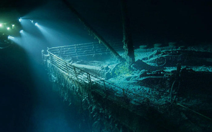 Несчастный «Титаник» на дне морском.