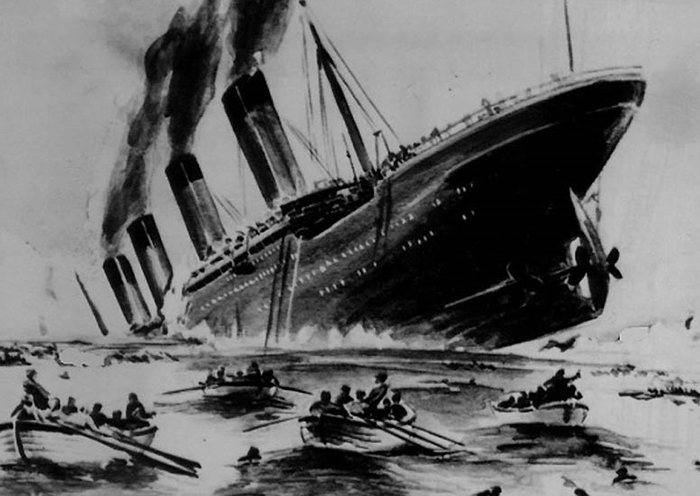 Тонущий «Титаник».
