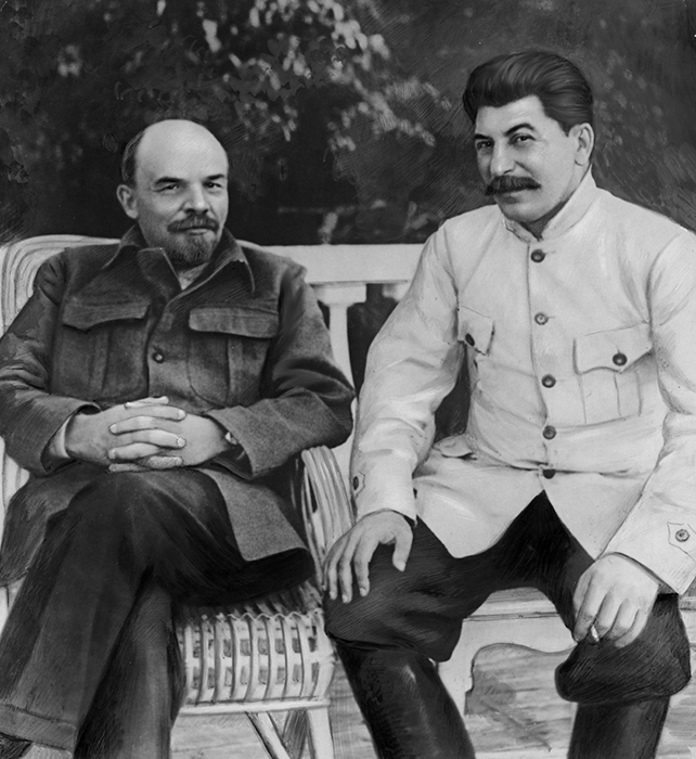 Иосиф Виссарионович Сталин и Владимир Ильич Ленин.