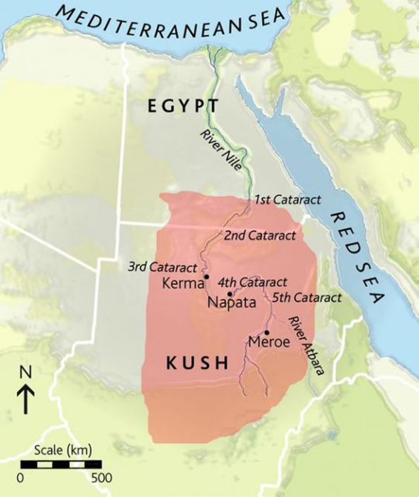Карта Королевства Куш.